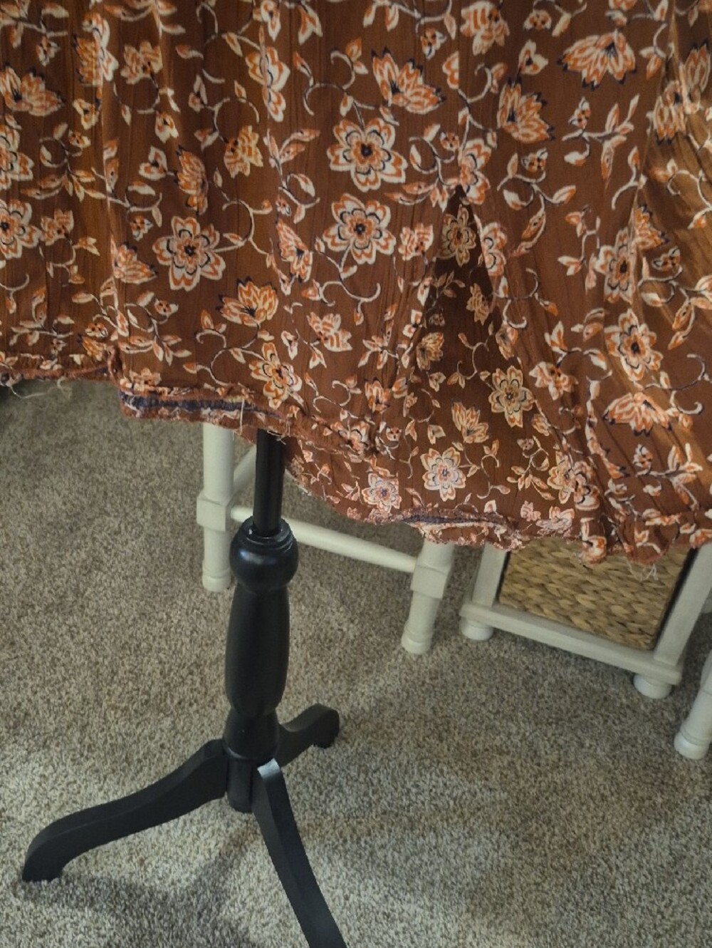 Angie Brown Floral Puff-Sleeve Mini Dress - Picture 6 of 8